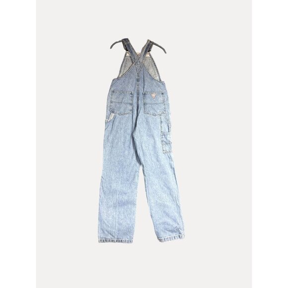 Guess Jeans Women's Vintage Denim Overalls Light Wash Adjustable Straps Button - Picture 11 of 14